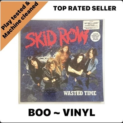 Skid Row -  Wasted Time   12”  Vinyl Record Rock / Metal EX / EX - Image 1 of 4