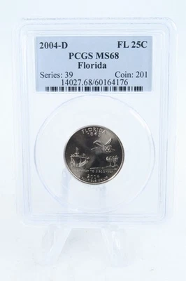 2004-D PCGS MS68 Florida State Quarter Business Strike 25C - Image 1 of 2