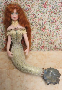 NMIB GORGEOUS OOAK 11" BISQUE RED HAIR MERMAID SYBILLA BY JACKSON ORIGINALS  - Picture 1 of 12