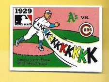 1971 Fleer R.G. LAUGHLIN WORLD SERIES 1929 A'S v. CUBS #27 BLACK BACK NRMT