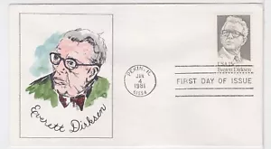 TurtlesTradingPost- Everett M. Dirksen- 1981 - FDC #1874- Watercolor Cachet - Picture 1 of 1
