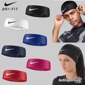 DIADEMA NIKE DRI ANCHA BANDA PARA EL PELO ENTRENAMIENTO GIMNASIO DEPORTES CORRER NEGRA - Imagen 1 de 25