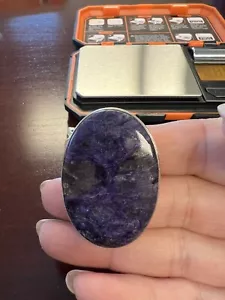 Nuevo Enorme Anillo Charoite Plata Esterlina Púrpura 9 - Imagen 1 de 7