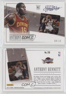 2013-14 Panini Signatures Film Blue /15 Anthony Bennett #179 Rookie RC