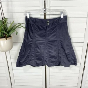 Athleta Gray Whenever Corduroy Skirt A Line Athleisure Snap Drawstring Size 4 - Picture 1 of 7