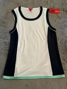 NWT IZOD Top Womens M Sleeveless Active Wear White Active Gym Performance - Picture 1 of 6