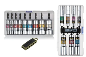 VESSEL Rigid Forging Semi-Long/Short Socket Set  With Bit Holder JAPAN NEW - Picture 1 of 56