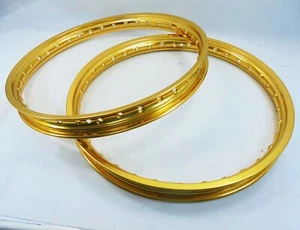 FOR HONDA C90 CM91 CT90 C200 CA200 ALUMINIUM (GOLD)FRONT & REAR WHEEL RIM DOT - Picture 1 of 8