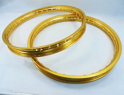FOR HONDA C90 CM91 CT90 C200 CA200 ALUMINIUM (GOLD)FRONT & REAR WHEEL RIM DOT Foto 1 de 4