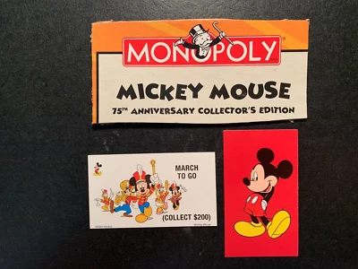 Monopoly   Mickey Mouse    MARCH TO GO WITH MICKEY    CARD    2004 - Image 1 of 3
