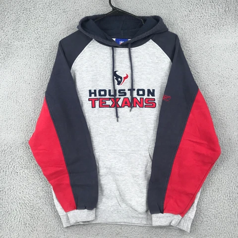 NFL Sweater Adult Medium Gray Houston Texans Pullover Hoodie 22237 Cover