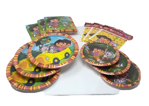 DORA THE EXPLORER DINNER PAPER PLATES NAPKINS GIFT BAGS PARTY 120 Pcs Lot Sale - Picture 1 of 8