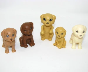 Barbie Pet Puppy Dog Lot Of 5 sitting, sitting up, standing, winking - Picture 1 of 3