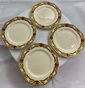 VINTAGE GRINDLEY ELFENBEIN ACHTECKIGE TEESEITENTELLER SET - ART DECO - (Tablett + 6 Teller) - Bild 1 von 5
