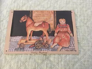 REPRODUCCIÓN COLECCIONABLE LETRERO DE HOJALATA PEQUEÑO VINTAGE JUGUETES DE NIÑERA - Imagen 1 de 3
