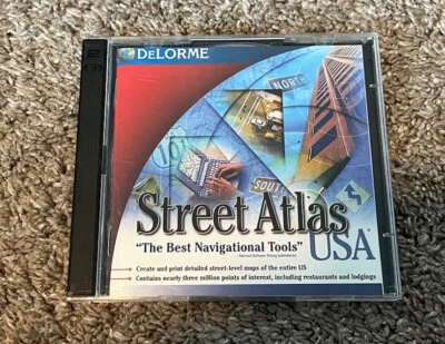 DELORME Street Atlas USA PC  1999, Version 7.0 Used CD Windows Vintage - Image 1 of 3