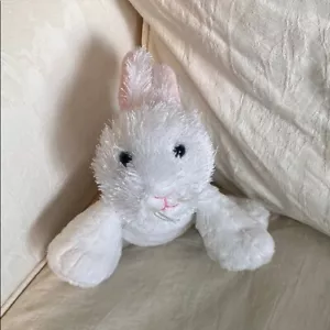 Ganz Webkinz RABBIT Cute White Easter Bunny Plush Stuffed Toy NO CODE 8" Long - Picture 1 of 13