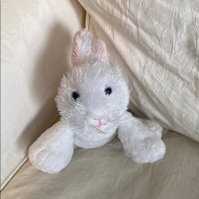 Ganz Webkinz RABBIT Cute White Easter Bunny Plush Stuffed Toy NO CODE 8" Long - Image 1 of 4