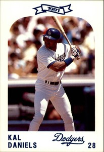 1991 Dodgers Police Baseball Card #28 Kal Daniels