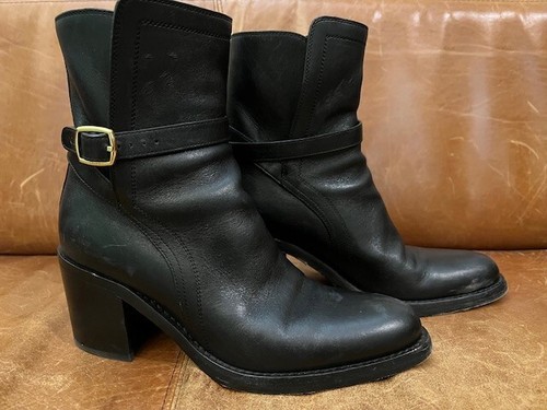 Stivaletti CELINE Jodhpur con fibbia laterale in pelle nera taglia 37 con sacchetto antipolvere