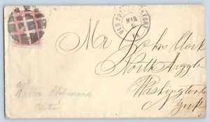 Cubierta Old Point Comfort Virginia Va c1865 doble anillo elegante cancelación DPO 1824-1880 - Imagen 1 de 2