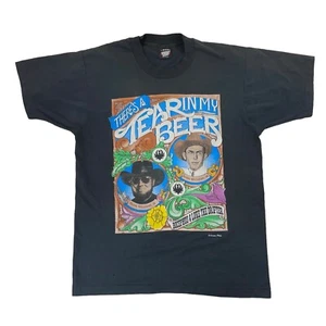 Vintage Hank Williams Jr Fan Club Tour Single Stitch Screen Stars Graphic Shirt - Picture 1 of 12
