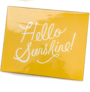 RIFLE PAPER CO. Art Print "HELLO SUNSHINE!" Lettered Yellow, New Sealed 10" x 8" - Picture 1 of 3