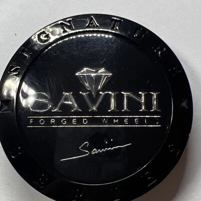 Tapa central de llanta Savini forjada negra brillante # MS-CAP-Z167 Foto 1 de 4