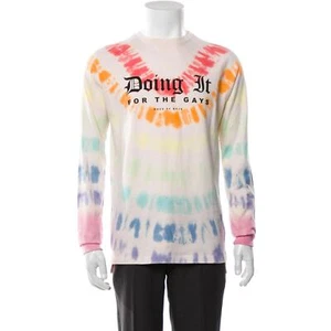 Baja East NWT Tie Dye Crew Neck T Shirt Size XL Cotton Long Sleeves Casual Top - Picture 1 of 8