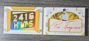 Pie Traynor Cut Signature Material /5 Patch Auto Game Used National Treasures SP