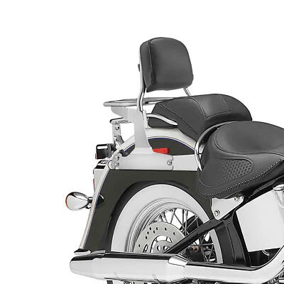 Passenger Backrest Sissy bar w/Rack for Harley Springer Softail Fat Boy Deluxe - Image 1 of 4