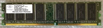 Nanya 512MB 333 MHz DIMM (PC-2700U DDR Memory NT512D64S8HB1G-6K) - Image 1 of 2