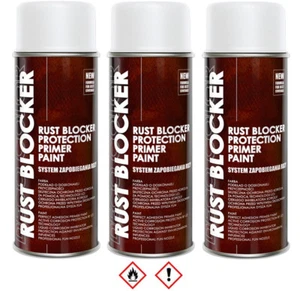 3 x 400 ml Rust Blocker 4in1 Metallschutzlack Rost Schutz weiss matt RAL 9010 - Bild 1 von 2