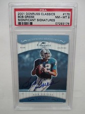 PSA 8 2001 DONRUSS CLASSICS BOB GRIESE SIGNIFICANT SIGNATURES AUTOGRAPH