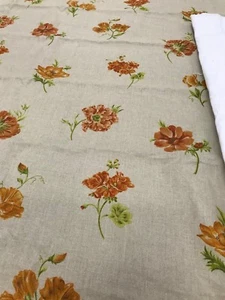 Brunschwig ET & Fils RAMM Fabric UK "Chelsfield" 2 3/4 yds Orange/natural Lin/co - Picture 1 of 6