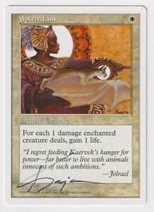 Signed Spirit Link Proof NM 5th Edition Artist Kaja Foglio 1997 MTG Magic AP! - Picture 1 of 2