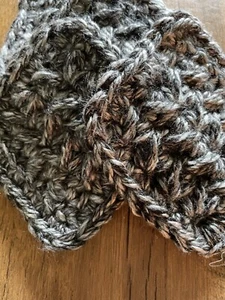 Handmade Crochet Chunky Coasters Set of 4 Grey Black Variegated b168 - Picture 1 of 2