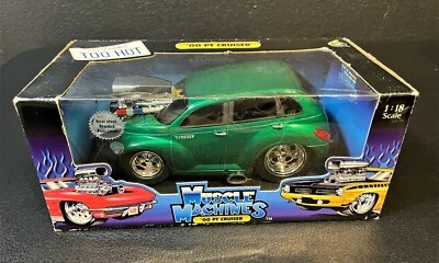 Muscle Machines Green '00 PT Cruiser Real Steel Braided Fuel Lines 1:18 Scale  - Image 1 of 4