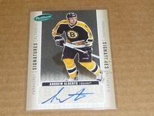 2005/06 Parkhurst ANDREW ALBERTS AUTOGRAPH/AUTO BRUINS J7536