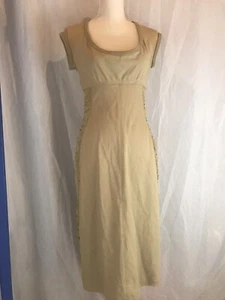 Vestido Vaina Colección Donna Karan Cuello Redondo Recortado Paneles Laterales Traseros 46 EE. UU. 10 - Imagen 1 de 7