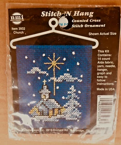 NMI STITCH N COLGAR CONTADO PUNTO DE CRUZ ORNAMENTO IGLESIA DE INVIERNO 3932 NOS - Imagen 1 de 2
