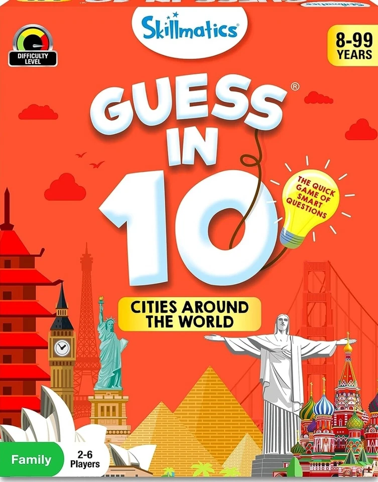 Skillmatics Guess in 10 Cities Around The World - Card Game of Smart Questions