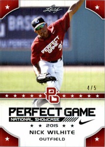 NICK WILHITE 2015 Leaf Perfect Game NIKE All-American SHOWCASE RED Rookie #/5