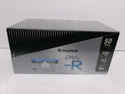 FUJIFILM DVD-R 120 MIN 50 DISCS 1x to 16x Media NIB - Image 1 of 4