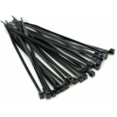 100 PUBATAS DE CABLE NEGRAS Resistente a los rayos UV UL 6"" 8"" 10"" Foto 1 de 4