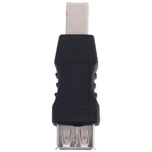 3X(USB printer adapter type A female - type B male black silver tone T9H3)2102 - Afbeelding 1 van 6