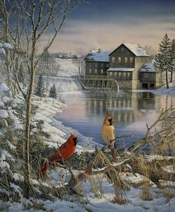 Sam Timm Countryside Cardinals - signiert & SN 1172/1200 Kunstdruck - *einige Mängel* - Bild 1 von 10