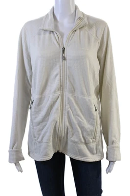 Moletom Patagonia Feminino Gola Alta Manga Longa Bolso com Zíper Branco Tamanho G - Imagem 1 de 4