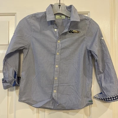 Стрелы на пуговицах Scotch She No Planck в тонкую полоску 8/128 100% хлопок имбирь - Изображение 1 из 4