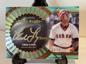 Fred Lynn Green Auto #19/30 2023 Topps Five Star Golden Graphs Red Sox - Picture 1 of 2